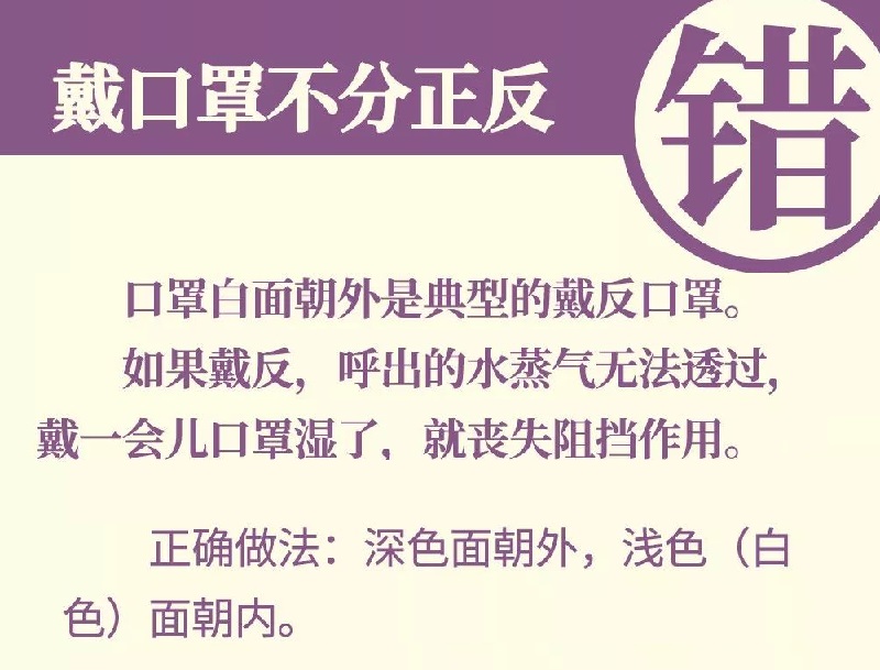 你真的会戴口罩？口罩的9种错误戴法，当心